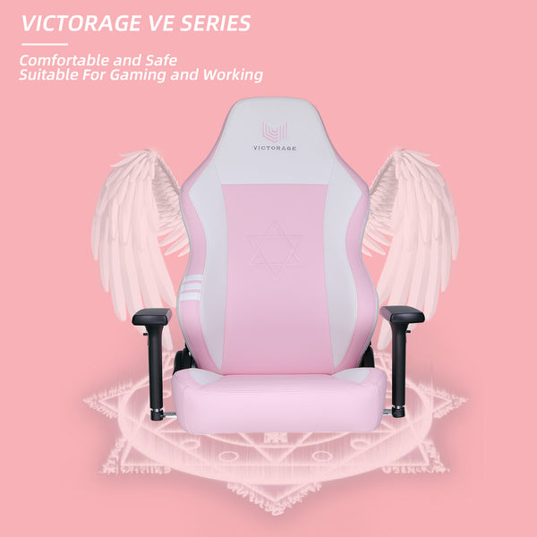VICTORAGE Premium PU Leather Computer Gaming Chair Home Chair (Pink)
