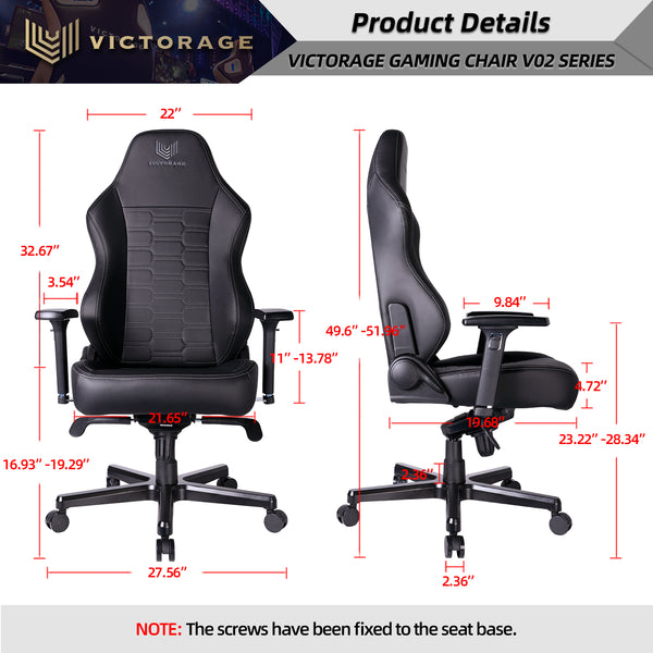 VICTORAGE Echo VE Series PU-Leder Bürostuhl Home Seat (Carbon)